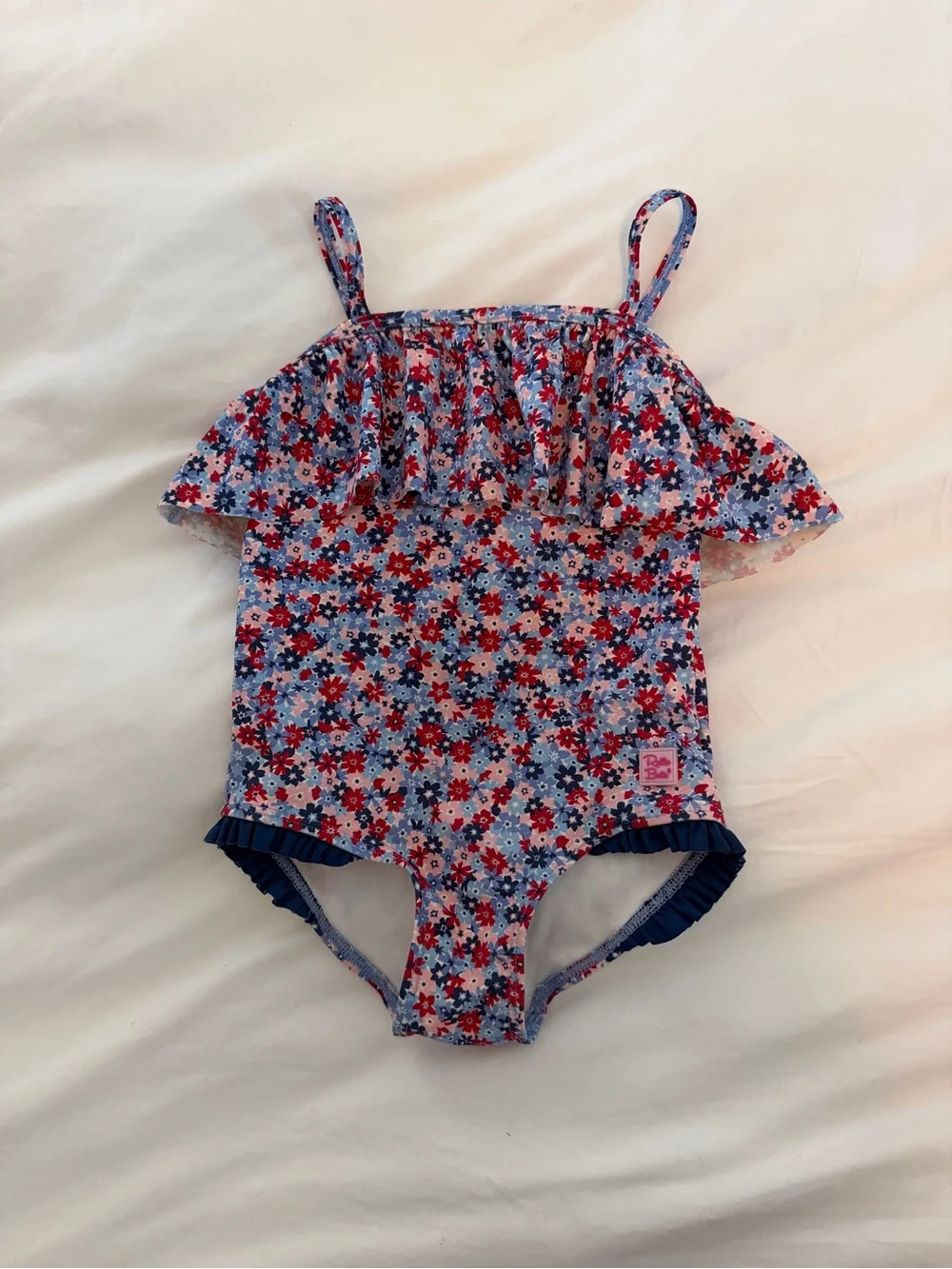 Ruffle Butts Red, White and Bloom One Piece Swimsuit